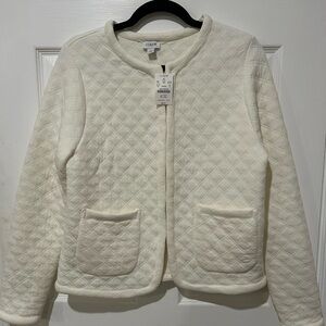J.Crew Ivory Quilted Jacket